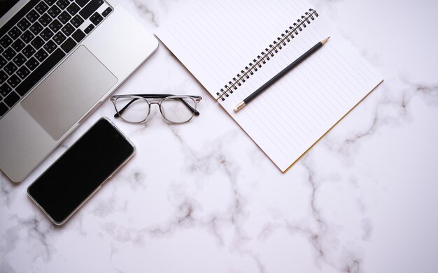 Contact desk and laptop